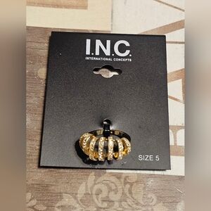 INC International Concepts Gold Tone Ring Size 5